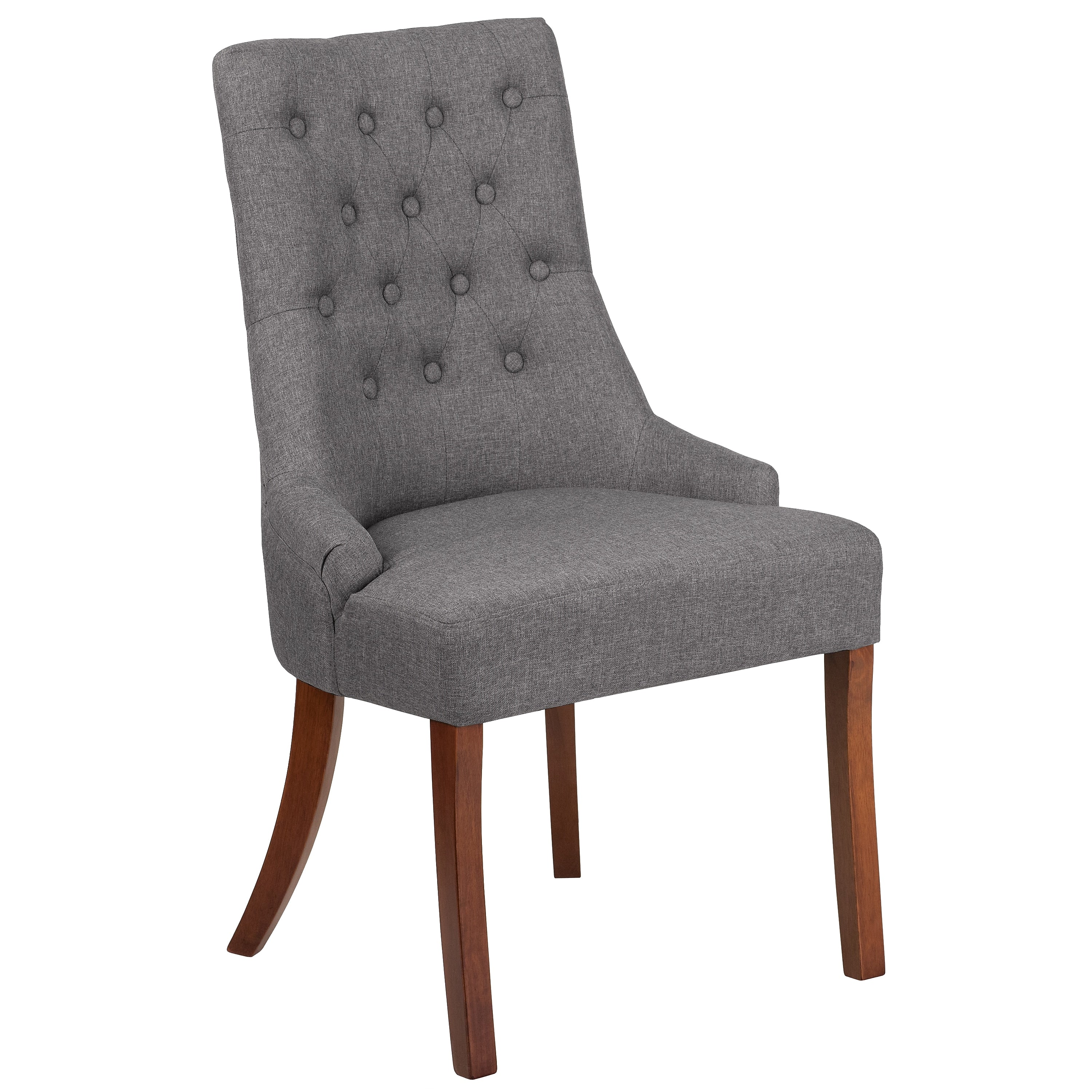 Flash Furniture HERCULES Paddington Series Fabric Tufted Accent Chair, Armless, Gray (QYA08GY)