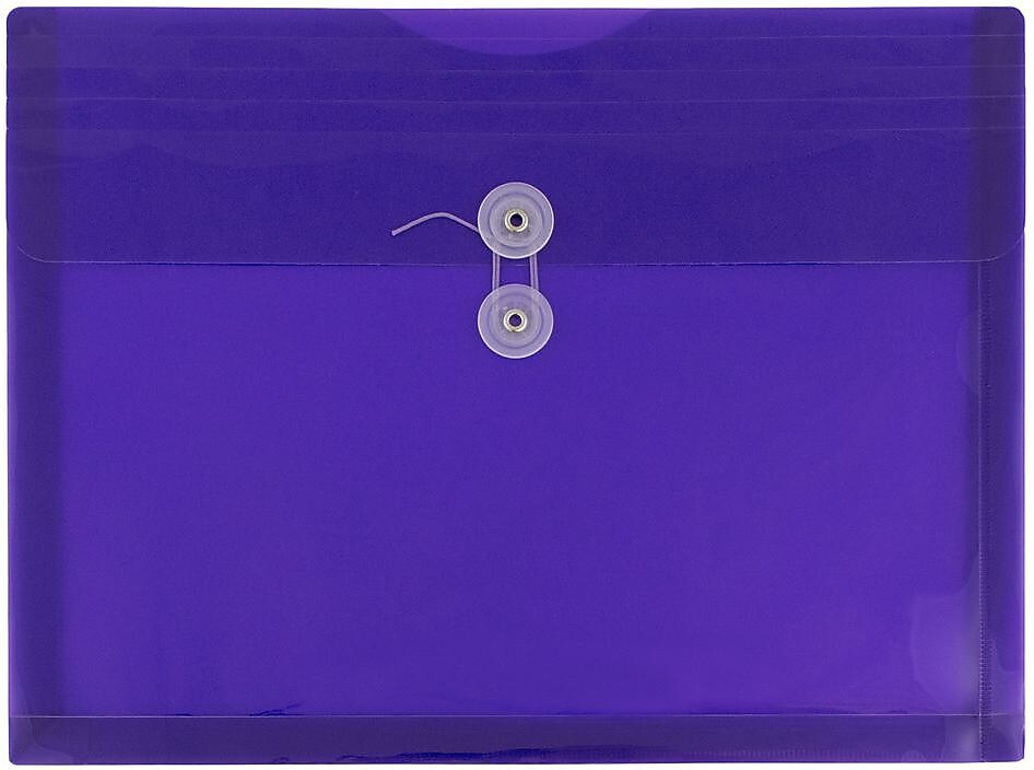 JAM Paper Premium Plastic Document File, Letter, Purple, 3/Pack (218B1PUX3)