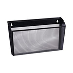 Mesh Three-Pack Wall Files, 3 Sections, Letter Size, 14.13" x 3.38" x 8.5", Black