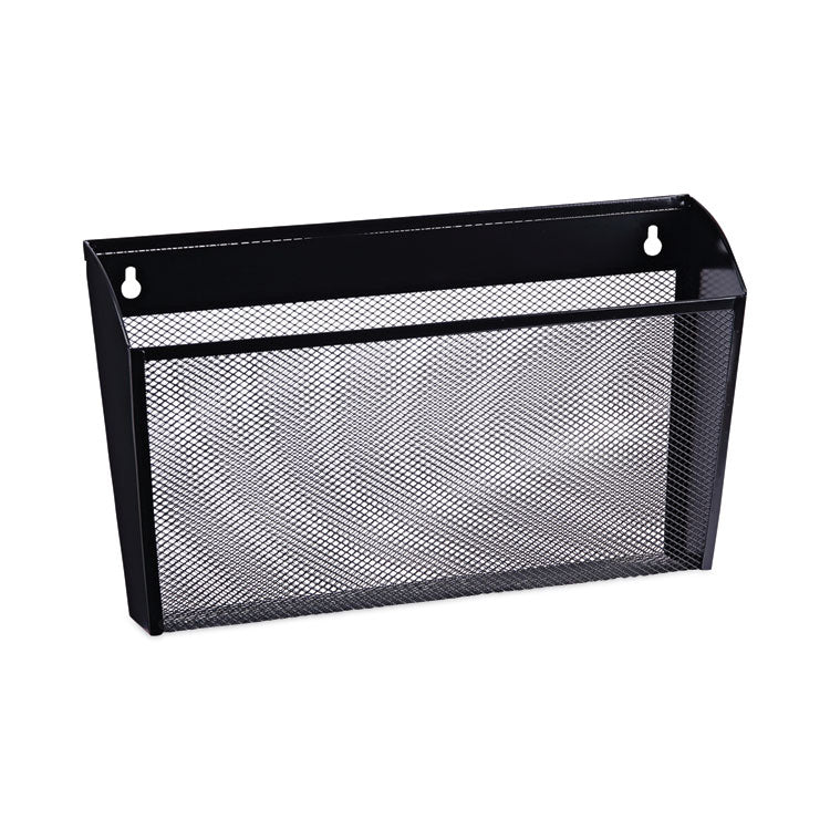 Metal Mesh Wall File, Letter Size, 14" x 3.1" x 8.2", Black