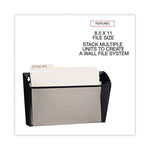 Metal Mesh Wall File, Letter Size, 14" x 3.1" x 8.2", Black