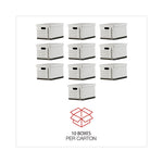 Basic-Duty Economy Record Storage Boxes, Letter/legal Files, 12" X 15" X 10", White, 10/carton