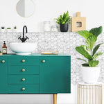 York Wallcoverings Carrara Marble Hexagon Peel and Stick Backsplash (TIL4245FLT)