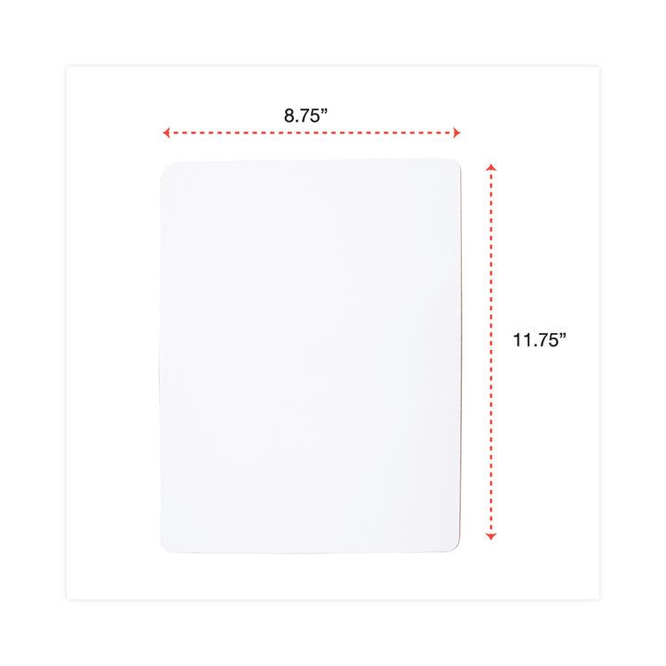 Lap/Learning Dry-Erase Board, 11.75" x 8.75", White Surface, 6/Pack