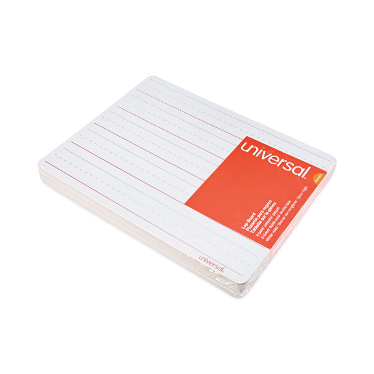 Lap/Learning Dry-Erase Board, Manuscript Penmanship Ruled, 11.75" x 8.75", White Surface, 6/Pack