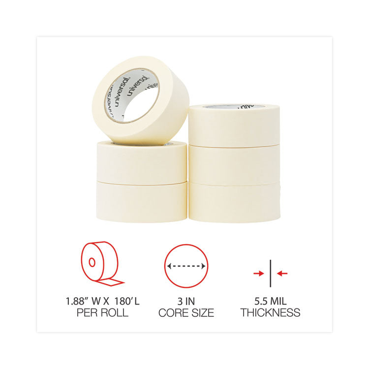 General-Purpose Masking Tape, 3" Core, 48 Mm X 54.8 M, Beige, 24/carton