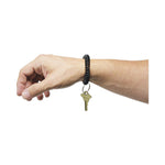 Wrist Coil Plus Key Ring, Plastic, Assorted Colors, 6/pack