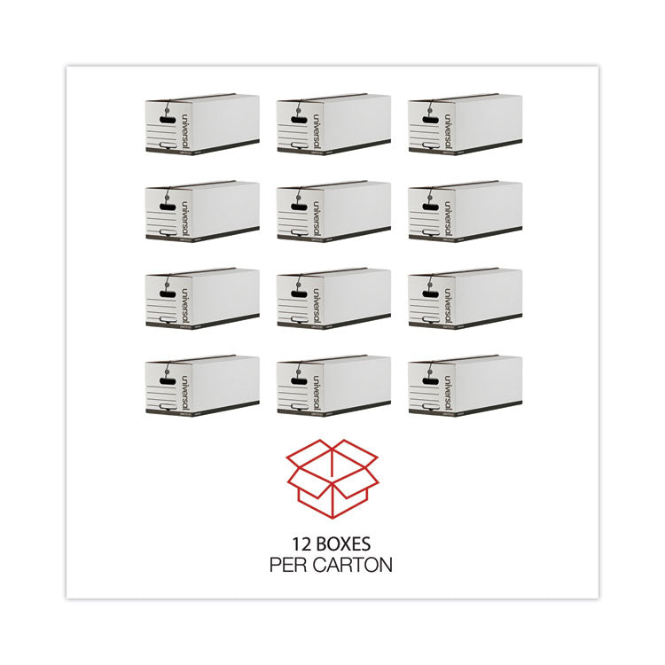 Deluxe Quick Set-Up String-And-Button Boxes, Letter Files, White, 12/carton