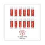 Glue Stick, 0.74 Oz, Applies And Dries Clear, 12/pack
