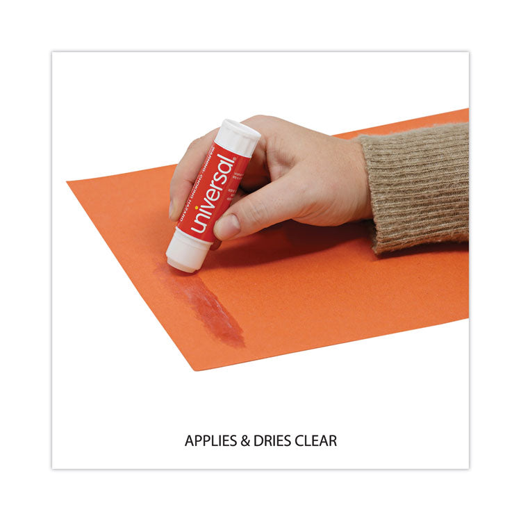 Glue Stick, 0.74 Oz, Applies And Dries Clear, 12/pack