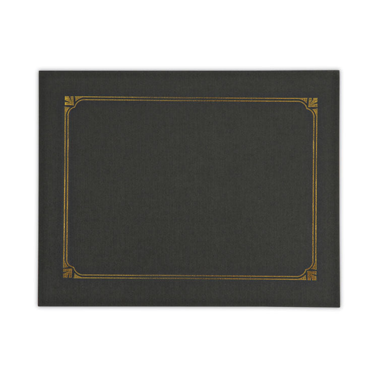 Certificate/Document Cover, 8.5 x 11; 8 x 10; A4, Black, 6/Pack