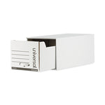 Heavy-Duty Storage Drawers, Letter Files, 14" X 25.5" X 11.5", White, 6/carton