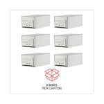 Heavy-Duty Storage Drawers, Legal Files, 17.25" X 25.5" X 11.5", White, 6/carton