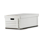 Medium-Duty Easy Assembly Storage Box, Legal Files, White, 12/carton