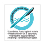 ReVolution Ocean Bound Ballpoint Pen, Retractable, Medium 1 mm, Blue Ink, Translucent Blue Barrel, Dozen