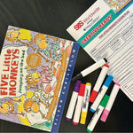 S&S Five Little Monkeys Creative Reads Book & Activity Kit (LR4560)