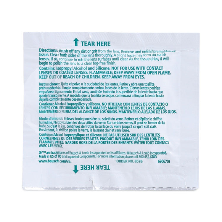 Sight Savers Pre-Moistened Anti-Fog Tissues With Silicone, 8 X 5, 100/box