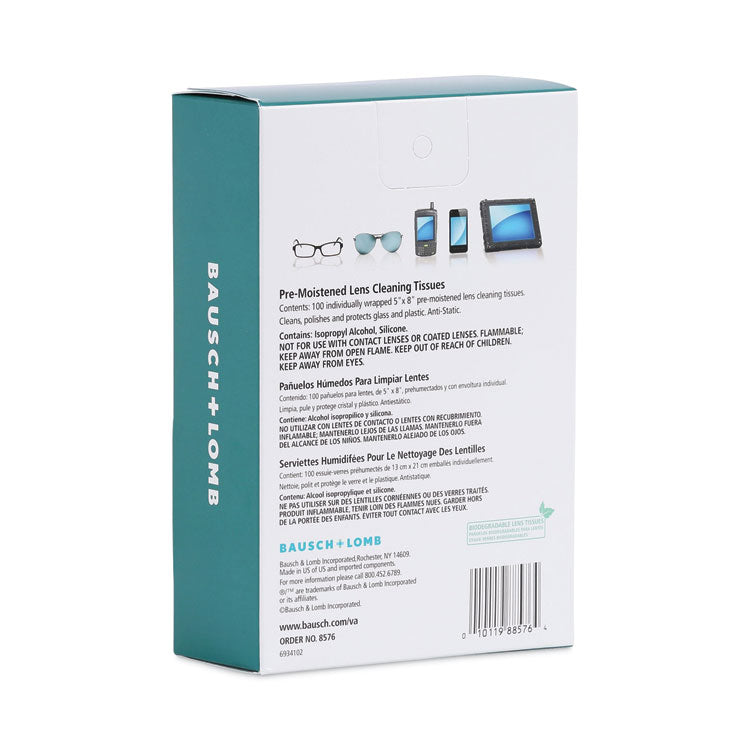 Sight Savers Pre-Moistened Anti-Fog Tissues With Silicone, 8 X 5, 100/box