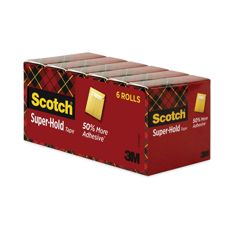 Super-Hold Tape Refill, 1" Core, 0.75" X 27.77 Yds, Transparent, 6/pack