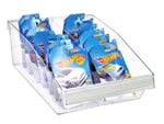 Azar 5.75" x 11.75" Pegboard 3-Compartment Medium Deep Bin Tray, Clear, 2/Pack (556130-M-DIV-2PK)