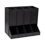Mind Reader Plastic 4-Compartment Single Serve Coffee Pod Dispenser, 120 Pod Capacity, Black (CPODBK-BLK)
