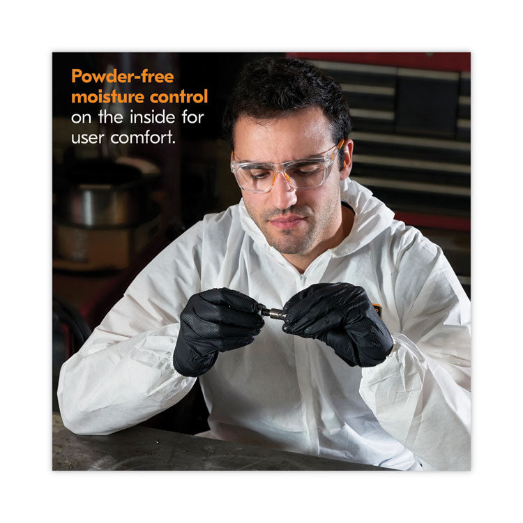 G10 Kraken Grip Nitrile Gloves, Powder-Free, X-Large, 6 mil Thick, 9.5" Long, Black, 90/Box, 10 Boxes/Carton