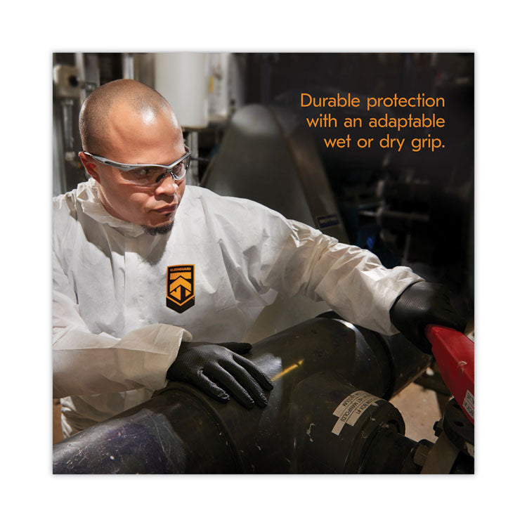 G10 Kraken Grip Nitrile Gloves, Powder-Free, Medium, 6 mil Thick, 9.5" Long, Black, 100/Box, 10 Boxes/Carton