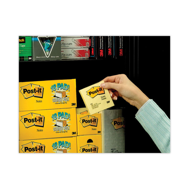 Original Pads in Canary Yellow, Cabinet Pack, 3" x 3", 90 Sheets/Pad, 18 Pads/Pack