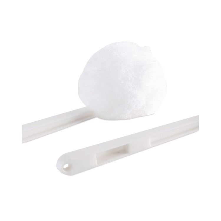 Deluxe Toilet Bowl Mop, 12" Handle, 2" Mop Head, White, 25/Carton