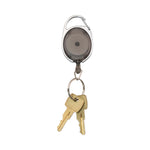 Carabiner-Style Retractable Id Card Reel, 30" Extension, Smoke, 6/pack