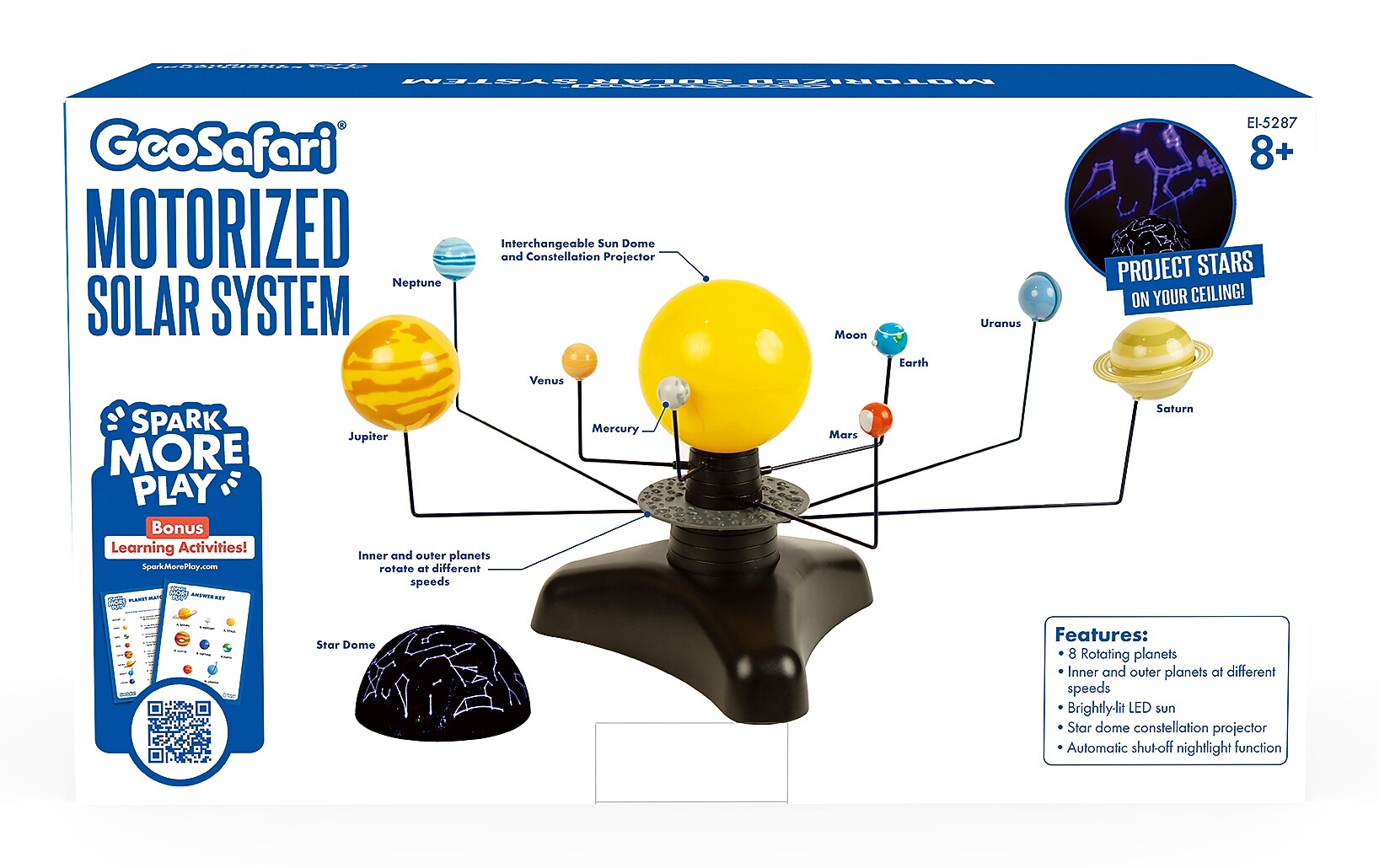 Educational Insights GeoSafari Motorized Solar System, Multicolored (5287)