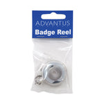 Translucent Retractable ID Card Reel, 30" Extension, Clear, 12/Pack