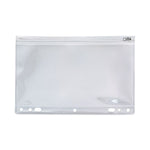 Zip-All Ring Binder Pocket, 2- to 7-Hole Punched, 8.5" x 11", Clear