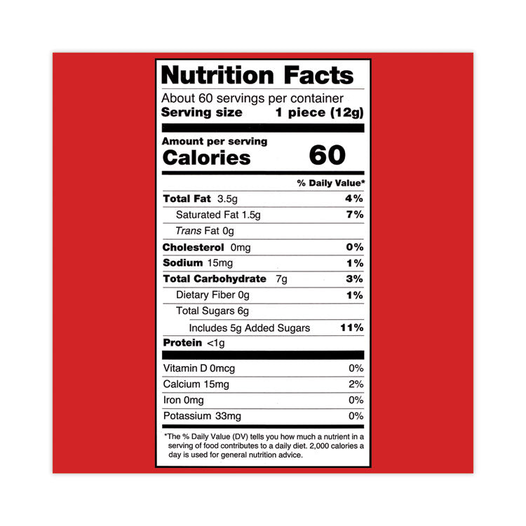 Turtles Original Bite Size Candy, 0.42 oz, 60/Carton