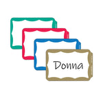 Self-Adhesive Name Badges, 3.5 X 2.25, Green, 100/box