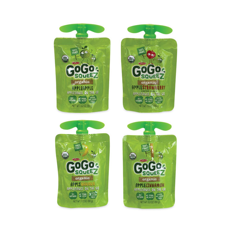 Fruit On The Go, Variety Applesauce, 3.2 oz Pouch, 20/Carton