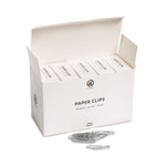 Paper Clips, Medium, Vinyl-Coated, Silver, 200 Clips/Box, 5 Boxes/Pack