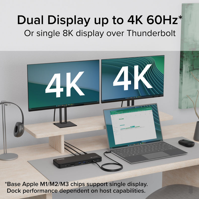Plugable Thunderbolt 4 Dual Monitor Docking Station (TBT4-UD5)