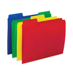 SuperTab Top Tab File Folders, 1/3-Cut Tabs: Assorted, Letter Size, 0.75" Expansion, Polypropylene, 12/Pack