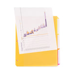 Three-Ring Binder Poly Index Dividers with Pocket, 1/3-Cut Tabs, 11.25 x 9.75, Assorted Colors, 10 Sets