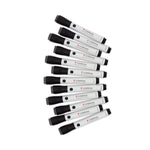 U-Defense Antimicrobial Dry-Erase Markers, Broad Chisel Tip, Black, 12/Pack