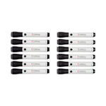 U-Defense Antimicrobial Dry-Erase Markers, Broad Chisel Tip, Black, 12/Pack