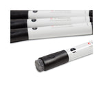 U-Defense Antimicrobial Dry-Erase Markers, Broad Chisel Tip, Black, 12/Pack
