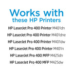 HP 80A Black Standard Yield Toner Cartridge, Prints Up to 2,560 Pages (CF280A)