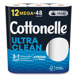 Cottonelle Ultra CleanCare Toilet Paper, 1-Ply, White, 284 Sheets/Roll, 48 Rolls/Carton (KCM55489)