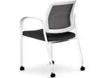 HON Ignition Fabric/Mesh Multipurpose Stacking Chair, Black/Designer White (HIGS6.F.H.IM.CU10.PK7)