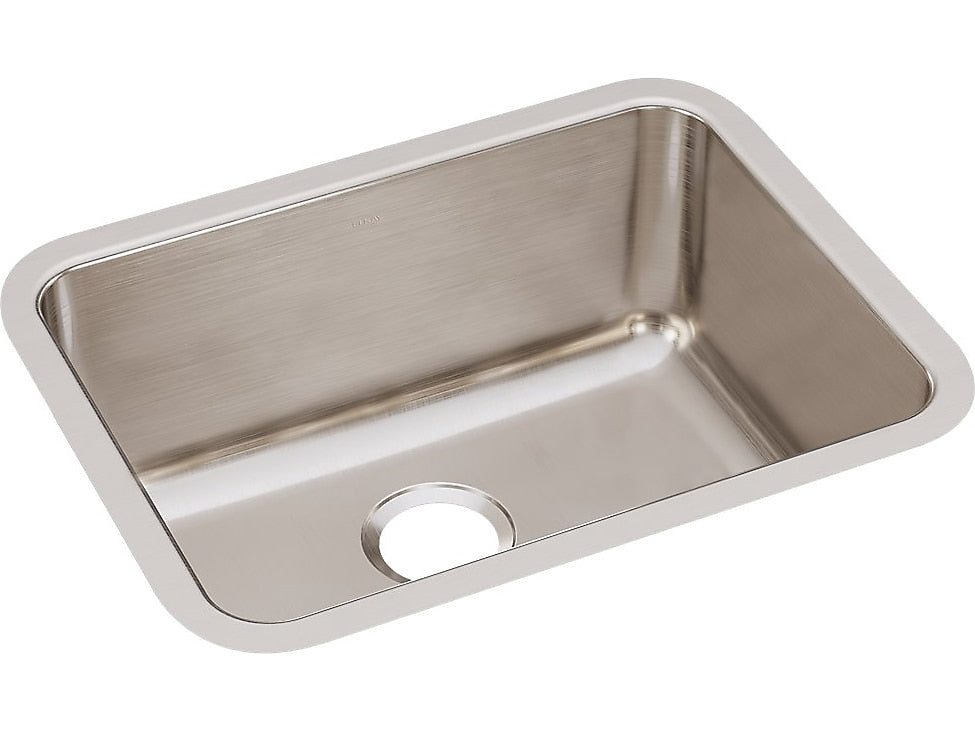 Elkay Lustertone Classic Single-Bowl Undermount Sink, 18.25" x 23.5" x 12", Stainless Steel, Lustrous Satin (ELUH211512)