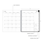 2025-2026 Blue Sky Analeis 8" x 10" Academic Year Monthly Planner, Plastic Cover, Multicolored (130613-A26)