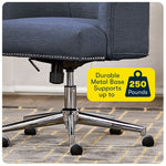 Serta Style Leighton Fabric Swivel Computer and Desk Chair, Blue (47925A)