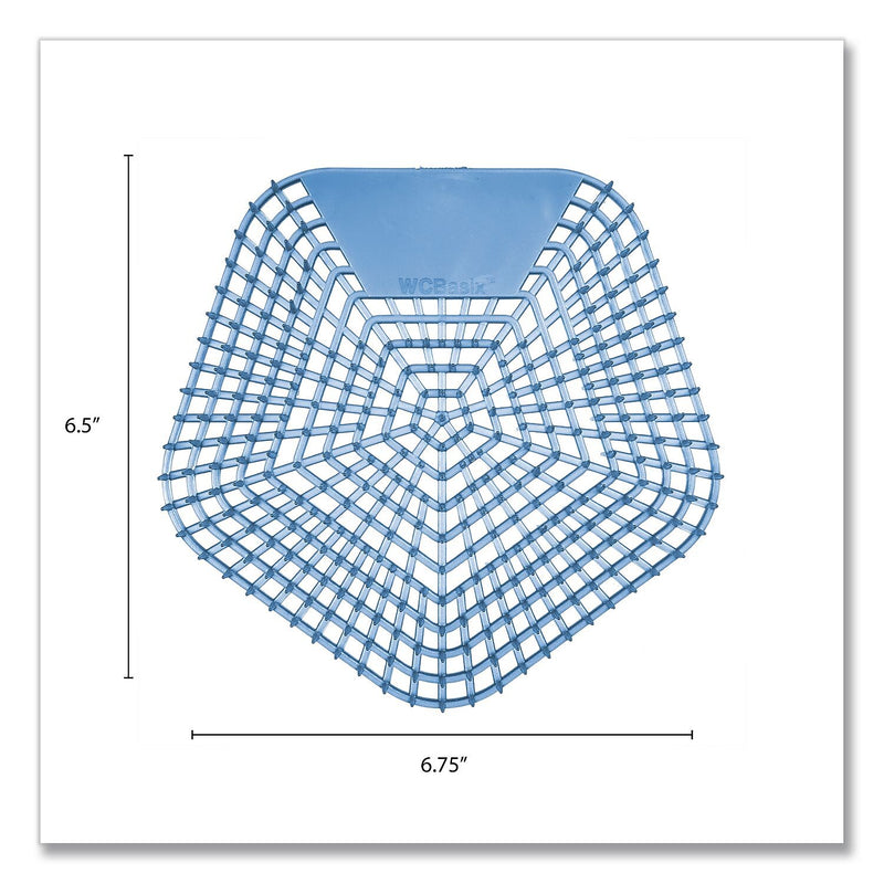 Boardwalk Anti-Splash Urinal Screen, Clean Cotton Scent, Blue, 10/Box (WCBX-P-010I010I-06-AAS80-)